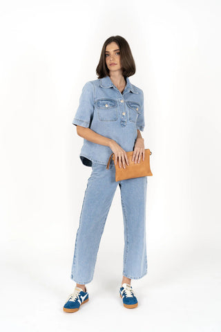 HUMIDITY (BN) "Amici" denim top! 8-10