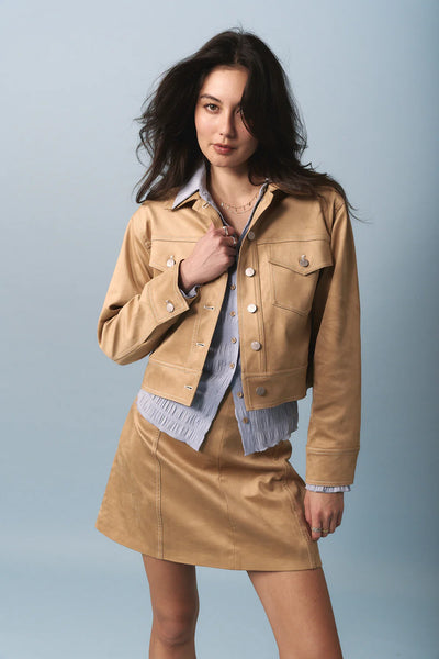 MAX (LN) Sabrina suedette pocket detail jacket! 14