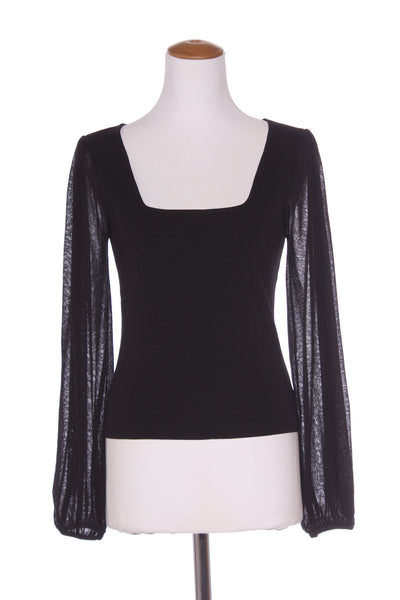 WHISTLE - Puff billow mesh knit sleeve top! 10