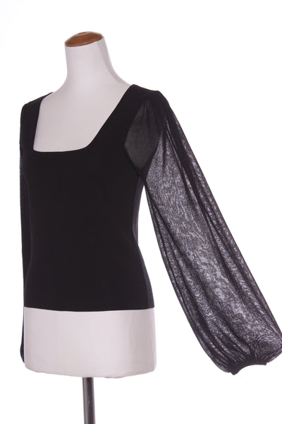 WHISTLE - Puff billow mesh knit sleeve top! 10