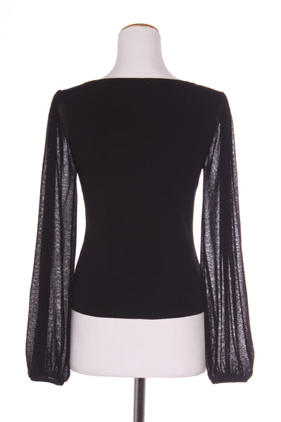 WHISTLE - Puff billow mesh knit sleeve top! 10