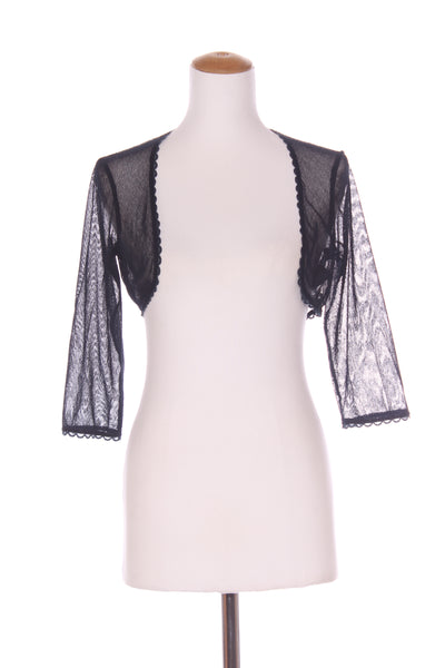 ANNAH S (NZ) Lace trim navy mesh shrug! 12