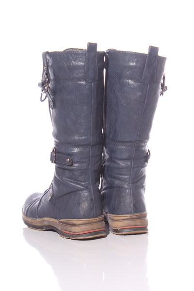 MAHER - Navy fleece lined combat boot! 40