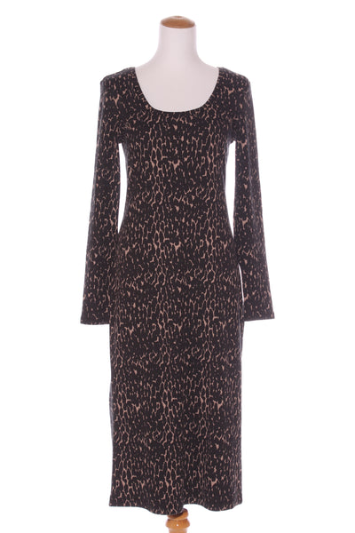 Leopard print ponte rib knit midi dress! 10
