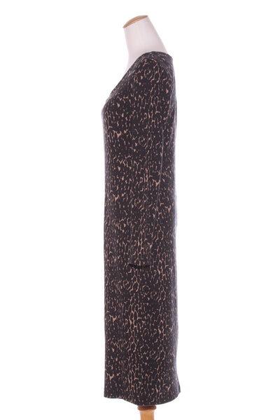 Leopard print ponte rib knit midi dress! 10