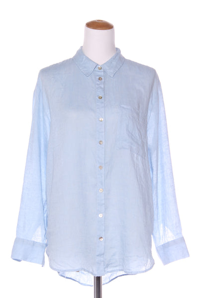 JUST JEANS - French linen shirt - Sky blue! 10-12
