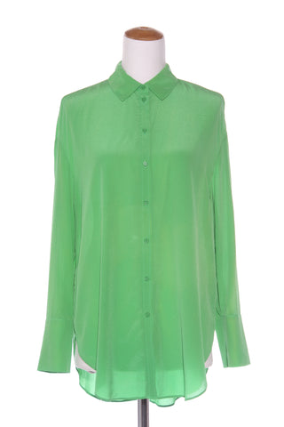 WITCHERY - Oversized green silk shirt! 8-10