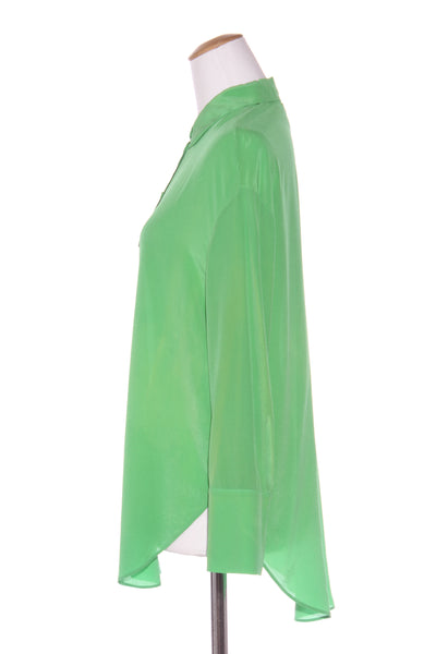 WITCHERY - Oversized green silk shirt! 8-10
