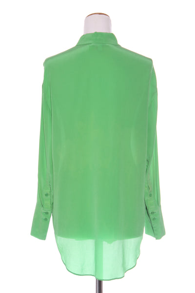 WITCHERY - Oversized green silk shirt! 8-10