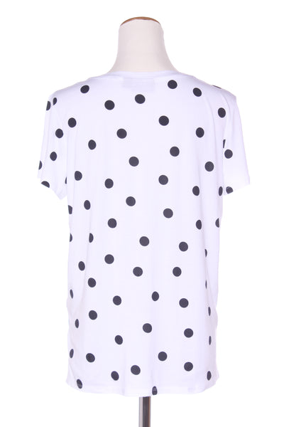 SUSSAN (LN) 'V' neck spot print tee! 8-10