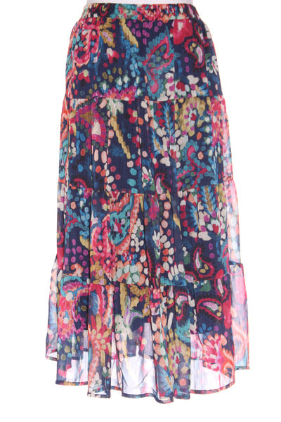 STUDIO 12 - Colourful print tiered midi skirt! 10