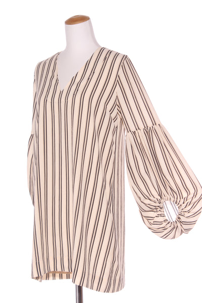 SUPERETTE - Balloon sleeve stripe dress! 8-10