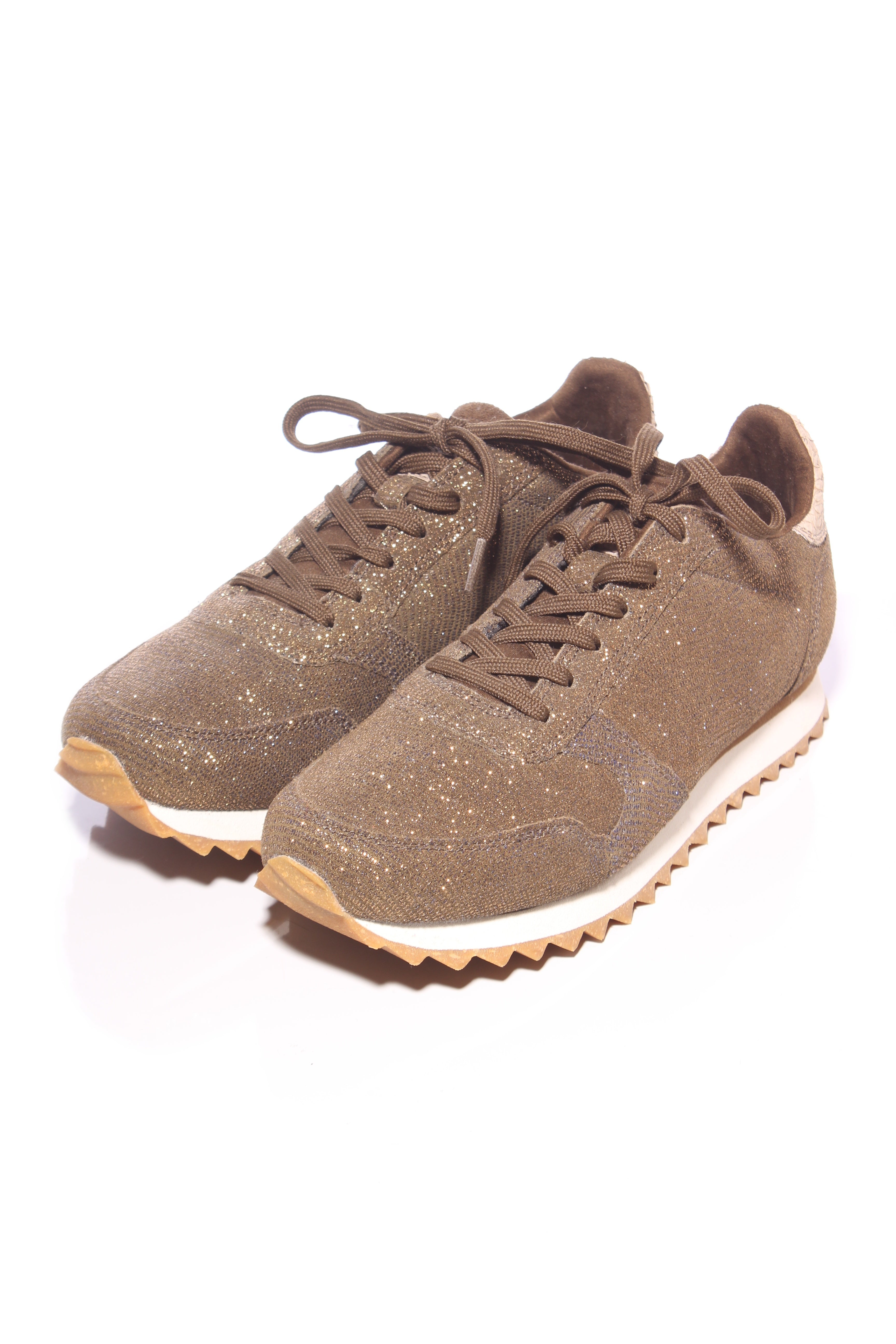 WODEN Ydun Khaki sparkle sneakers 39 Recycle Style Preloved Designer Clothing