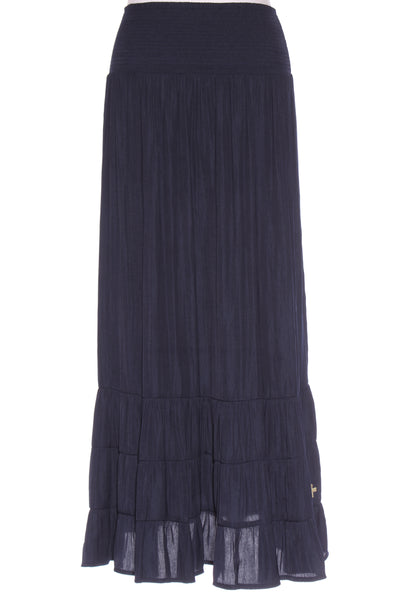 STELLA + GEMMA - Navy satin flounce hem maxi skirt! 10