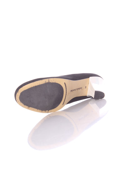 ISABELLA ANSELMI - Suede + white patent leather heels! 38