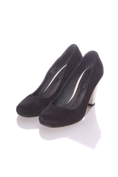 ISABELLA ANSELMI - Suede + white patent leather heels! 38
