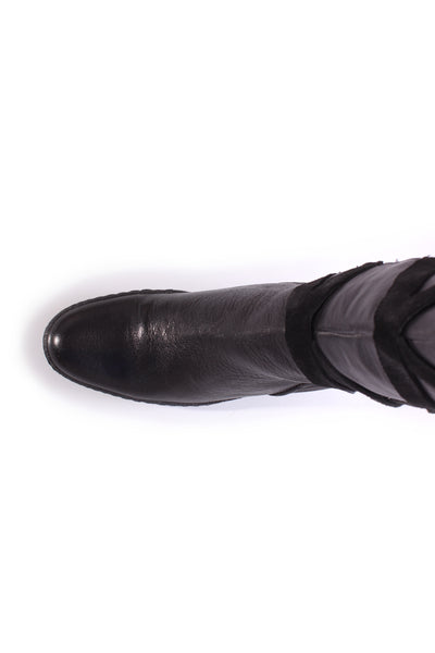Leather wedge heel boots! 8