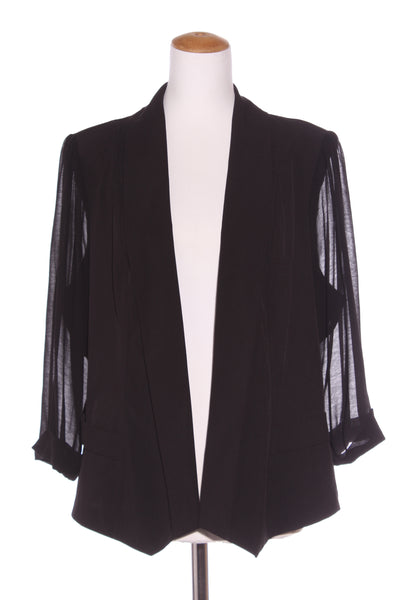 CITY CHIC - Drapey chiffon sleeve blazer! 24