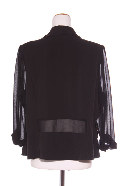 CITY CHIC - Drapey chiffon sleeve blazer! 24