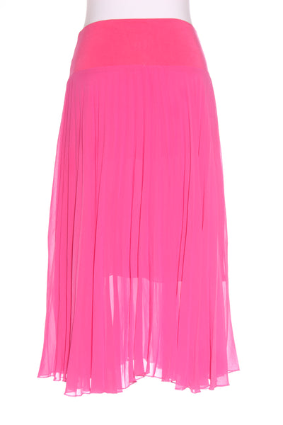 SILLS (NZ) Hot pink pleated midi skirt! 12