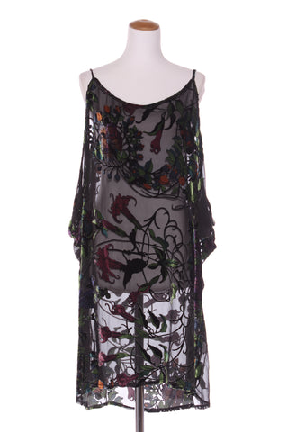 TCD (NZ) Silk velvet burnout floral dress! 18