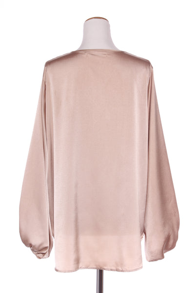 VINE APPAREL - Billow sleeve satin top - Champagne! 14-16