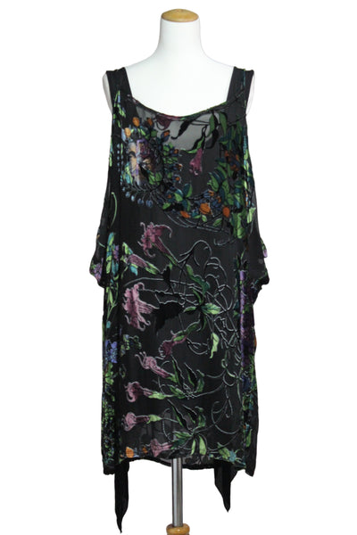 TCD (NZ) Silk velvet burnout floral dress! 18