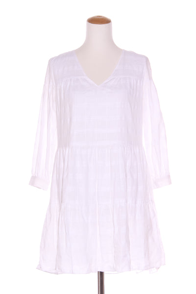 WITCHERY - Linen blend trapeze check dress! 6-8