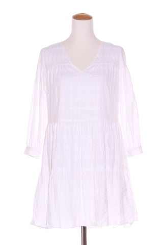 WITCHERY - Linen blend trapeze check dress! 6-8