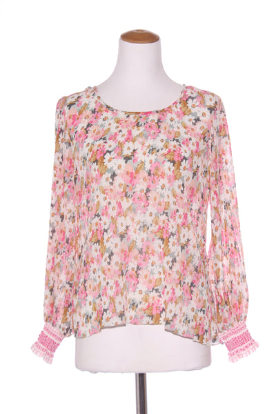 CHARLO - Textured daisy print billow blouse! 6-8