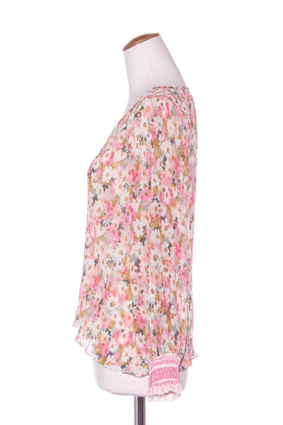 CHARLO - Textured daisy print billow blouse! 6-8