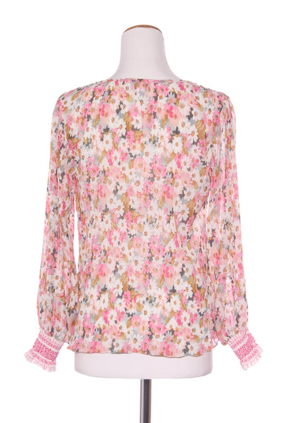 CHARLO - Textured daisy print billow blouse! 6-8