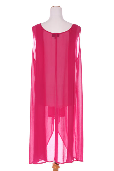 TCD (NZ) Pink chiffon pin-tuck tunic! 20-24