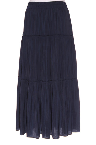 WHISTLE - Crushed satin tiered maxi skirt - Navy! 12