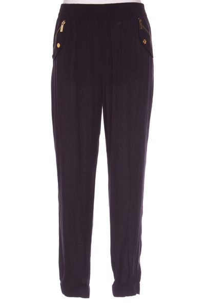 MICHAEL KORS - Navy + gold rayon jogger pant! 12