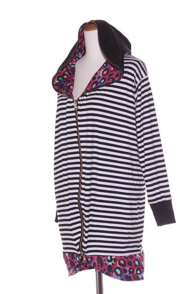 CHARLO - Reversible leopard + stripe  hooded cardi! 12