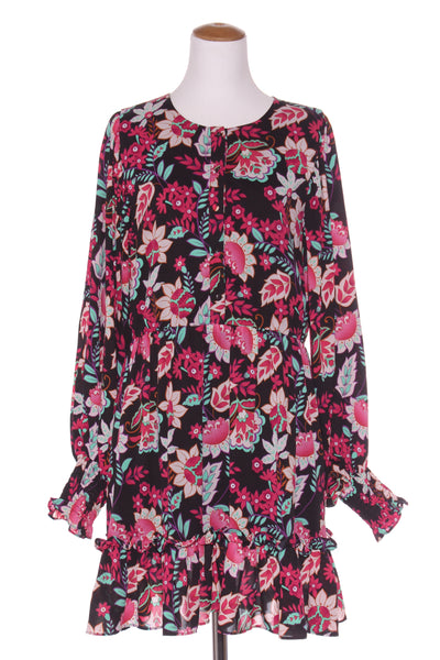 CHARLO "Fair" black floral dress! 12