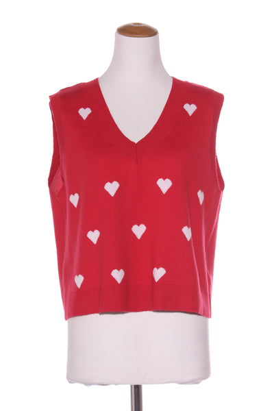 DOTTI - Heart print knit pullover vest! 16