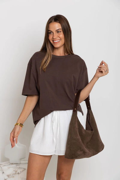 THE SELF STYLES (BN) "Sonny" oversized tee - Brown! 12