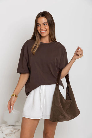 THE SELF STYLES (BN) "Sonny" oversized tee - Brown! 12