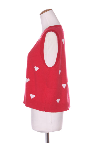 DOTTI - Heart print knit pullover vest! 16