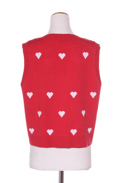 DOTTI - Heart print knit pullover vest! 16