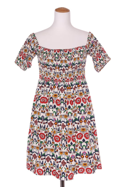 AUGUSTINE - Floral folklore shirred dress! 12