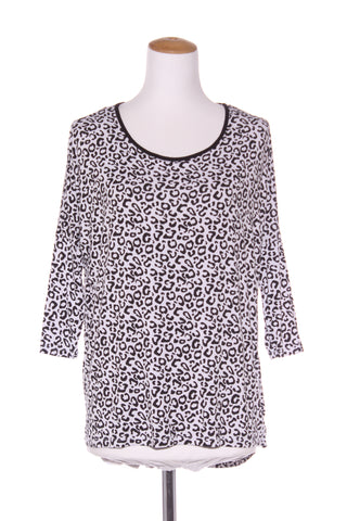 BETTY BASICS - Leopard print viscose top! 8-12