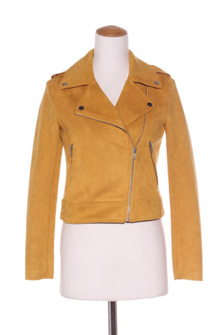 DOTTI - Suedette biker jacket - Golden mustard! 8
