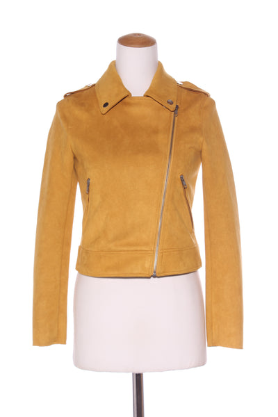 DOTTI - Suedette biker jacket - Golden mustard! 8