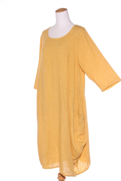 TALIA BENSON (ITA) Mustard linen dress! 16