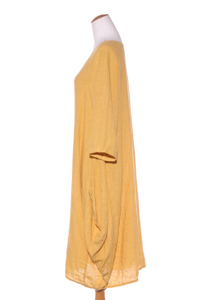 TALIA BENSON (ITA) Mustard linen dress! 16