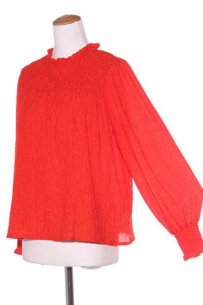 FOXWOOD - Whitney shirred top - Persimmon orange! 12