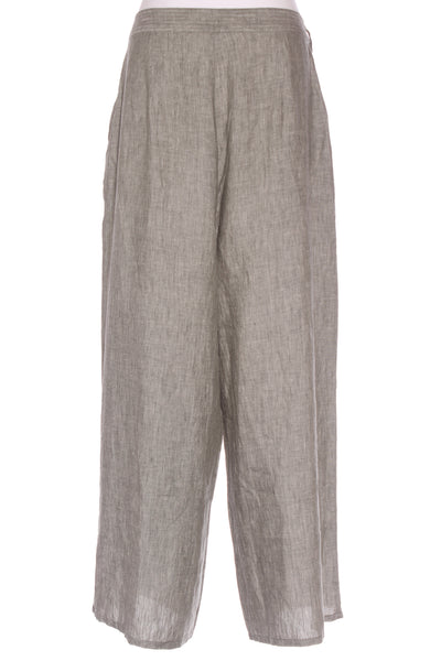 ZEST (BN) "Flat front stitch" linen wide leg pant! 16